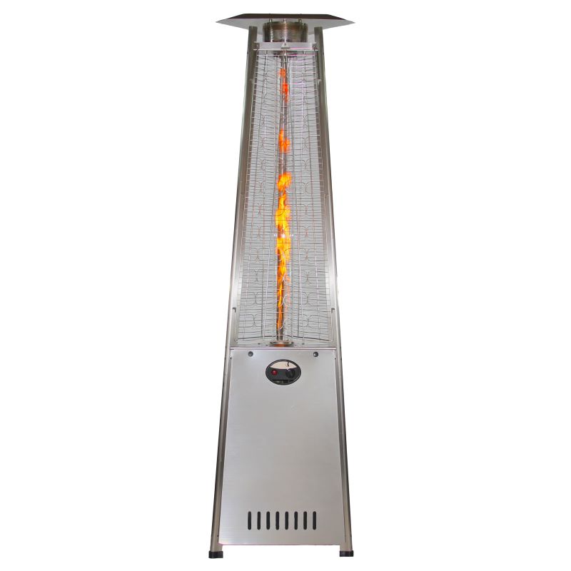 RadTec 93" "Pyramid Flame" Natural Gas Stainless Steel Patio Heater