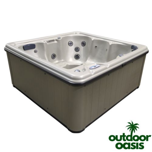 Supreme Spa by Cyanna Valley Corner View with Taupe Exterior