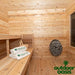 Dundalk-Leisurecraft-6-Person-Georgian-Cabin-Sauna-with-Porch-Low-Angled-View-of-Heater-and-Benches