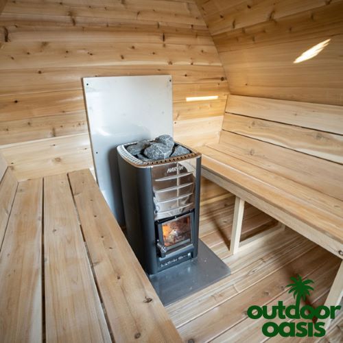 2-Person-"MiniPOD"-Sauna-Interior-View-of-Steam-Heater