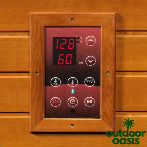 Dynamic-Bergamo-Infrared-Sauna-Control-Panel-Closeup-View