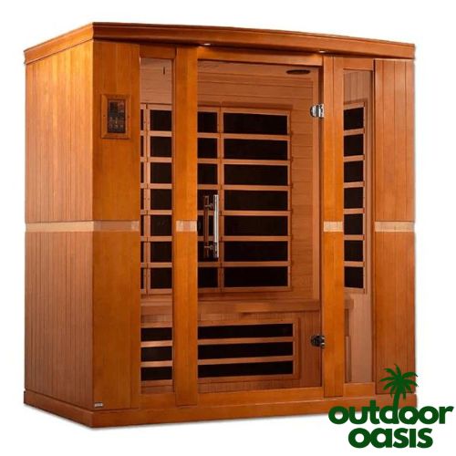 Bergamo-4-Person-Infrared-Sauna-Left-Side-View-with-White-Background