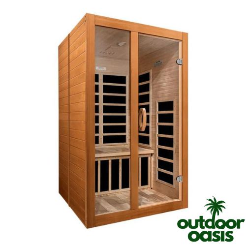 Cordoba-Elite-2-Person-Ultra-Low-EMF-FAR-Sauna-Front-Left-Side-View-with-White-Background