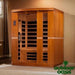 Dynamic-Lugano-3-Person-Low-EMF-FAR-Indoor-Infrared-Sauna-Frnt-Right-Side-View-in-Living-Room