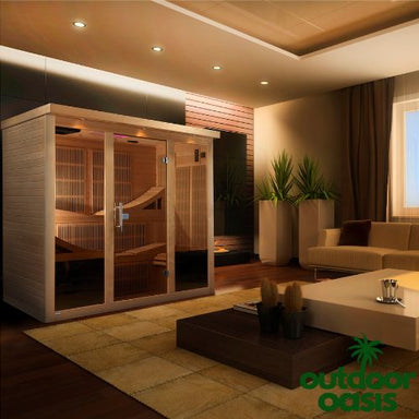 Monaco Limited Near-Zero 6 Person Indoor Infrared Sauna Inside Living Room