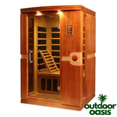 Venice-2-Person-Low-EMF-Sauna-Front-Right-Side-View-with-White-Background