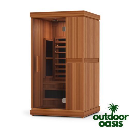 Finnmark-Designs-1-Person-Infrared-Sauna-Front-Right-Side-View-with-White-Background