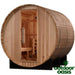 Golden-Designs-Arosa-Barrel-Sauna-Front-Right-Side-View-with-White-Background