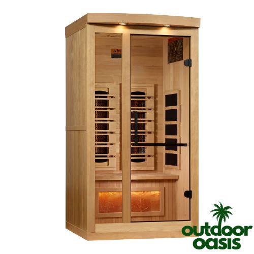 1 Person Full-Spectrum Indoor Infrared Sauna by Golden Designs Left Side View