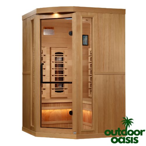 Golden Designs 3 Person Corner Full-Spectrum Sauna Right Side View