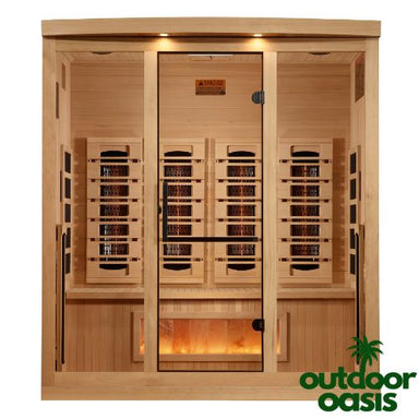 Golden Designs 4 Person Full-Spectrum Indoor Infrared Sauna Front Side View