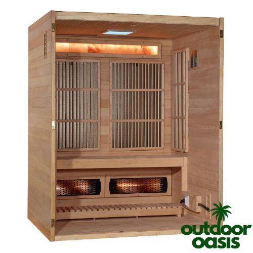 Golden Designs Soria Indoor Sauna Front Side Open View