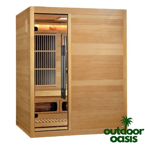 Soria Hybrid 3 Person Indoor Sauna Left Side View