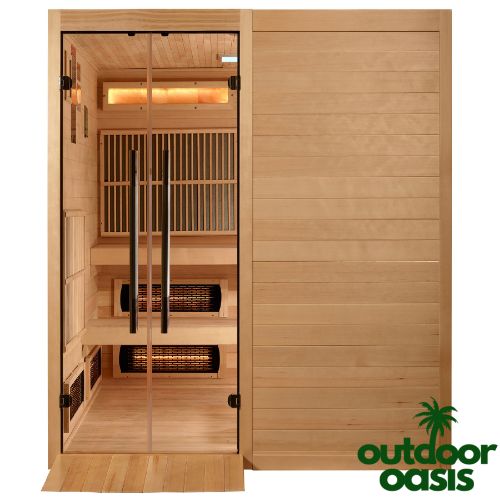 Golden Designs Toledo Hybrid Indoor Sauna Front Side with Wheelchair Accessibility