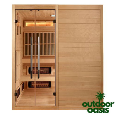 Golden Designs Toledo Hybrid 6 Person Indoor Sauna Front Side View