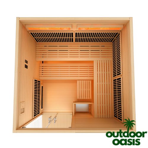 Golden Designs Toledo Indoor Sauna Top Down View