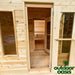 Leisurecraft-Georgian-Sauna-with-Changeroom-Looking-Through-Changeroom-Into-Sauna-Room