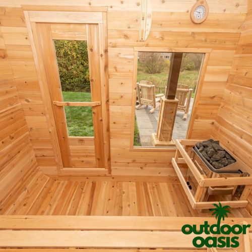 Dundalk-4-Person-Luna-Sauna-Interior-View-of-Steam-Heater-and-Front-Door