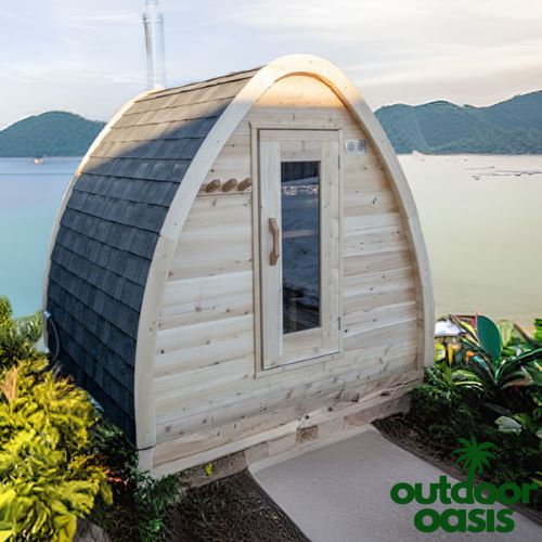 MiniPOD-Sauna-Front-Left-Side-by-Water