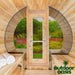 Serenity-MP-Barrel-Sauna-Interir-View-Looking-Out-of-Front-Door