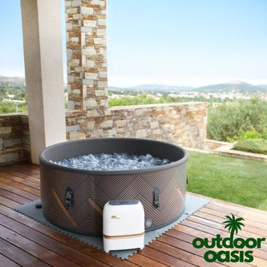 MSpa-Mono-6-Person-Hot-Tub-F-MO063W-Front-Side-View-in-Backyard-on-Patio