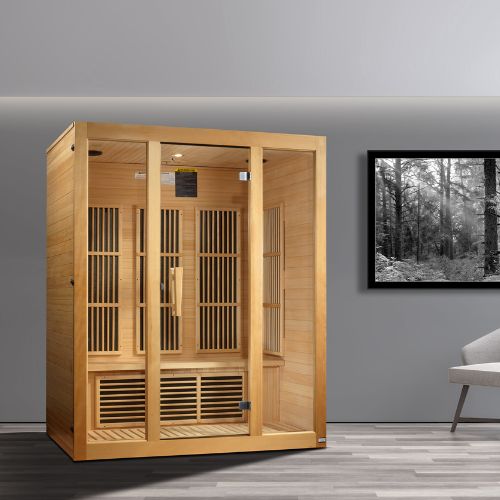 Maxxus Bellevue Near-Zero 3 Person Infrared Sauna Left Side View