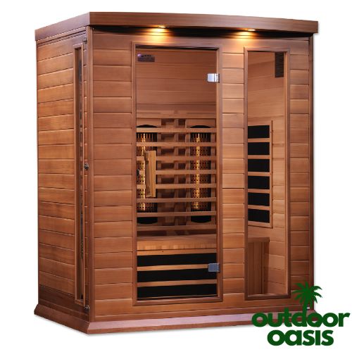 Maxxus 3 Person Full-Spectrum Infrared Sauna Left Side View