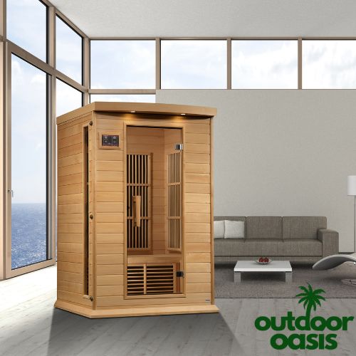 Maxxus Near-Zero 2 Person Infrared Sauna Left Side View