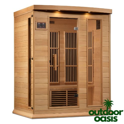 Near-Zero 3 Person Sauna by Maxxus Left Side View