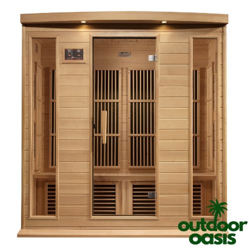 Maxxus Near-Zero 4 Person Sauna Front Side View