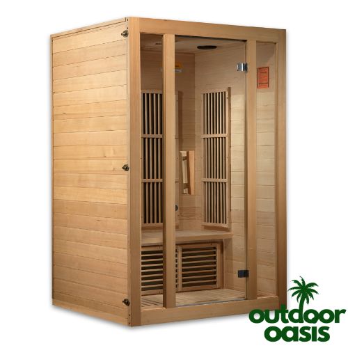 Seattle Near-Zero 2 Person Infrared Sauna by Maxxus Left Side View