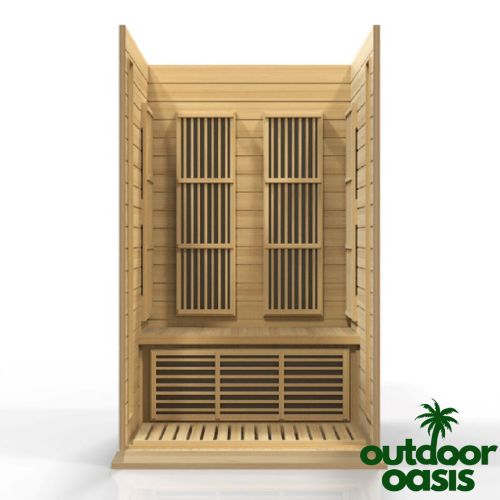 Maxxus-Low-EMF-FAR-Infrared-Sauna-Front-Side-View-Open