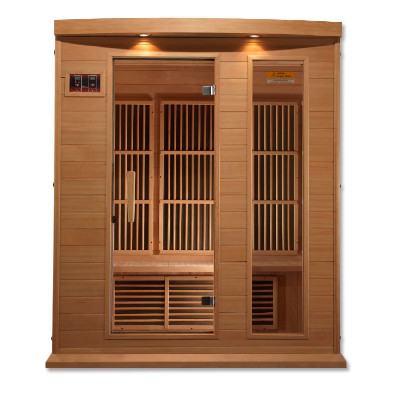 3 Person Indoor Infrared Maxxus Sauna Front Side View