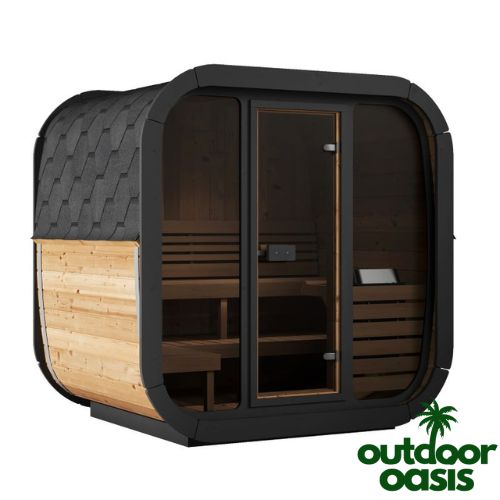 SaunaLife-CL5G-Cube-Sauna-Front-Left-Side-View-with-White-Background