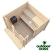 "G4" Home Sauna Kit Cut in Half View Showing Floor Plan