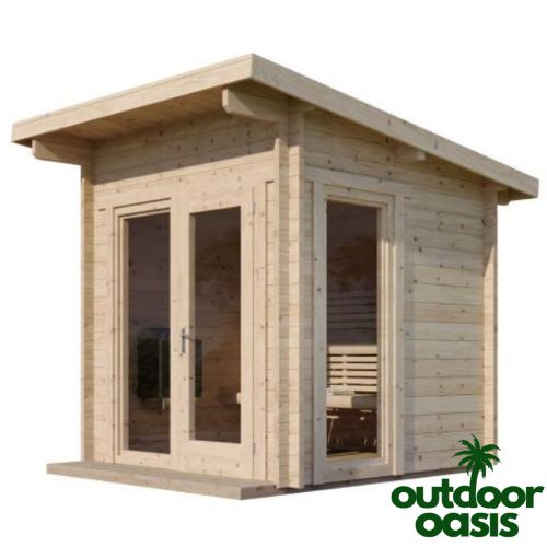 SaunaLife "G4" Outdoor Sauna Right Side View with White Background