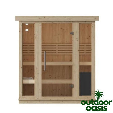 SaunaLife "X7" Home Sauna Front Side View with White Background